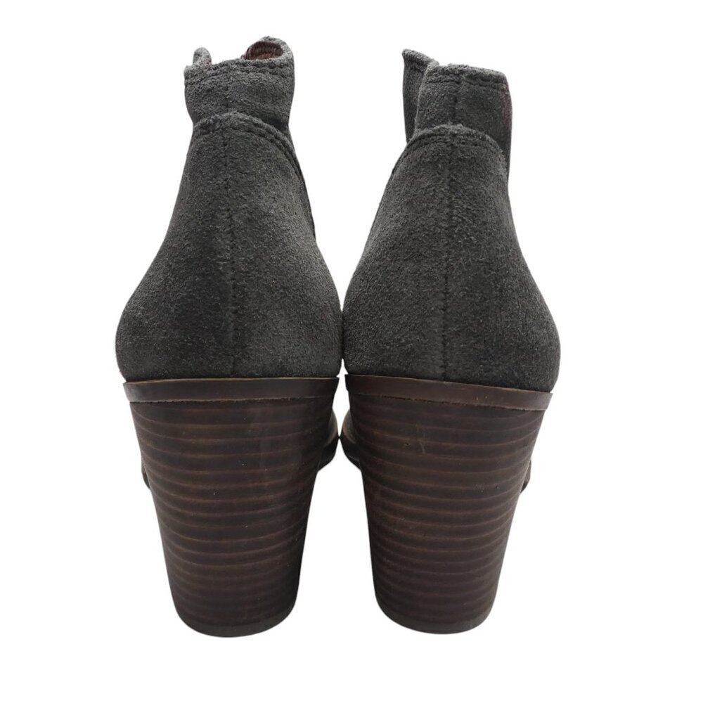 Lucky Brand Eller Blue Suede Western Heeled Ankle Boots Womens 10 - Picture 8 of 12